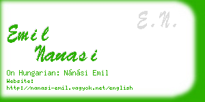 emil nanasi business card