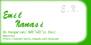 emil nanasi business card